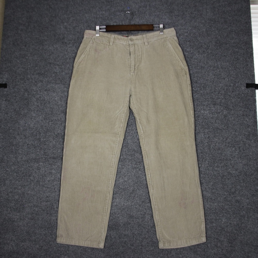 Woolrich Men Corduroy Pants Tan Straight Leg Casual Size 36x29